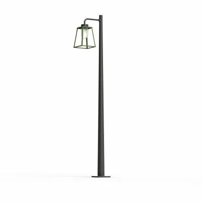 Lampadaire Lampiok 2 N�4 Vert foug�re 109 - Gris noir Diffuseur opale (178012109)