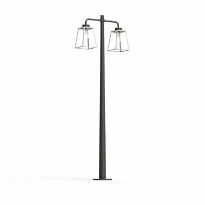 Lampadaire Lampiok 2 N�5 Blanc pur 101 - Gris noir Diffuseur opale (178014101)
