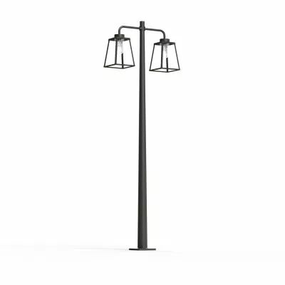 Lampadaire Lampiok 2 N�5 Gris noir Diffuseur opale (178014107)
