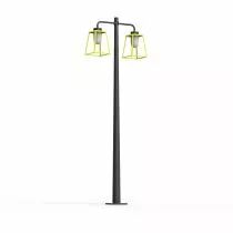 Lampadaire Lampiok 2 N°5 Jaune soufre 068 - Gris noir Diffuseur opale (178014068)