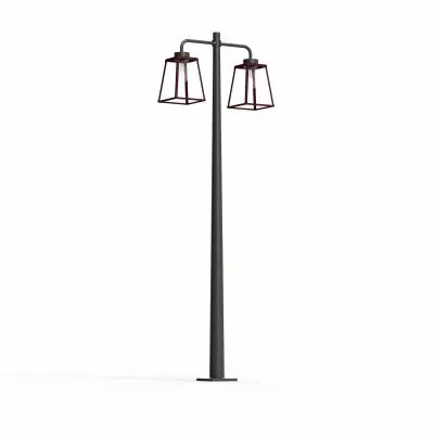 Lampadaire Lampiok 2 N�5 Rouge vin 066 - Gris noir Diffuseur opale (178014066)