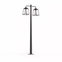 Lampadaire Lampiok 2 N&deg;5 Rouge vin 066 - Gris noir Diffuseur opale (178014066)