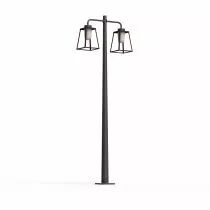 Lampadaire Lampiok 2 N&deg;5 Rouge vin 066 - Gris noir Diffuseur opale (178014066)