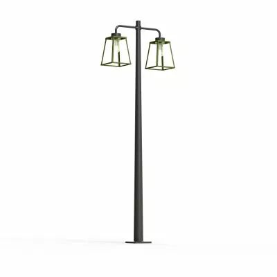 Lampadaire Lampiok 2 N�5 Vert foug�re 109 - Gris noir Diffuseur opale (178014109)