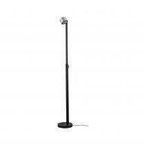 Lampadaire LED Aldan 12 W Noir/Alu brossé gradable (79717 )