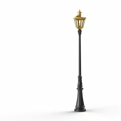 Lampadaire Louis XIII N�6 Laiton vernis teint� (130011070)