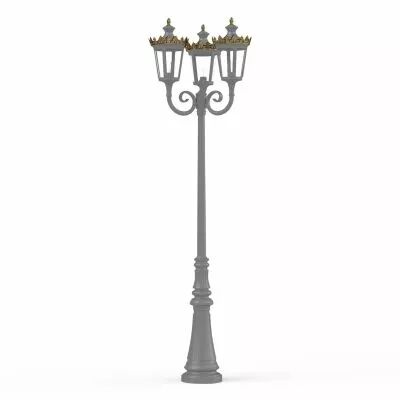 Lampadaire Louvre N�10 E27 Gris soie (133019105)