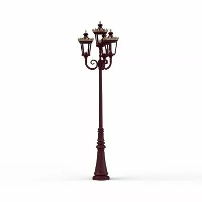 Lampadaire Louvre N�11 E27 Rouge vin (133021066)