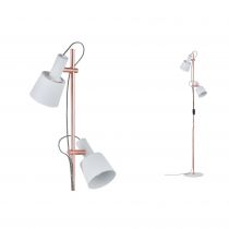 Lampadaire Neordic Haldar 2 flammes Blanc / Cuivre (79660)