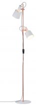 Lampadaire Neordic Haldar 2 flammes Blanc / Cuivre (79660)
