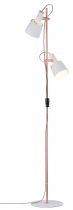 Lampadaire Neordic Haldar 2 flammes Blanc / Cuivre (79660)