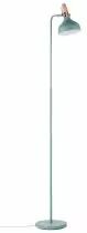 Lampadaire Neordic Juna 1 flamme Vert satiné / Cuivre / Bois (79654)