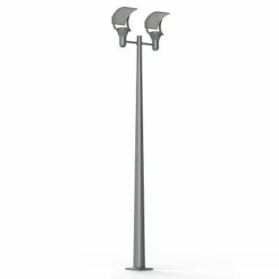 Lampadaire OL33 N�2 verre tremp� Gris soie  LED 18W, 4500K, blanc neutre(144218105)