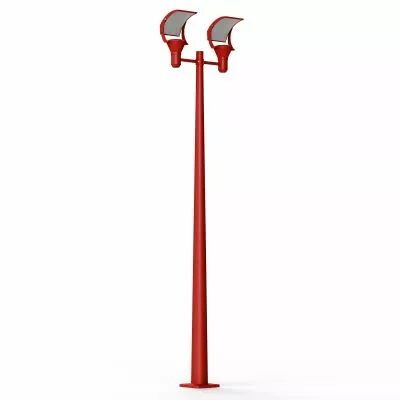 Lampadaire OL33 N�2 verre tremp� Rouge tomate  LED 18W, 4500K, blanc neutre(144218110)