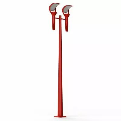 Lampadaire OL33 N�6 verre tremp� Rouge tomate (LED 28W, 4500K, blanc neutre144215110)
