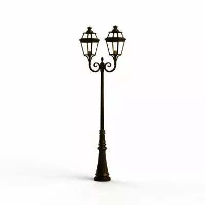 Lampadaire Place des Vosges 3 N�7 Patin� dor� (149007009)