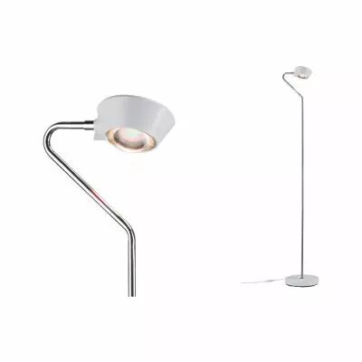 Lampadaire Ramos grad LED 13W Blanc d�poli Chrome 230 V Synth�tique/M�tal (70920)