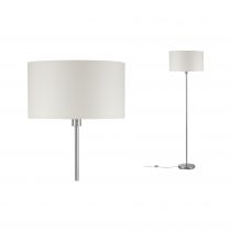 Lampadaire Tessa Crème/Acier brossé sans ampoule, max. 60 W E27 (70922 )