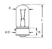Lampe 18x52 6v 20w P21d pour microscope wild  (125505)