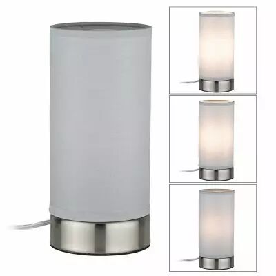 Lampe �  poser Pia E14 max. 25W Blanc/Acier bross� (77058)