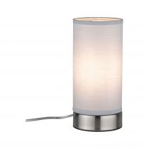 Lampe à  poser Pia E14 max. 25W Blanc/Acier brossé (77058)