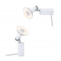 Lampe à poser/applique Runa max 1x_W GU10 Blanc/Gris 230V Métal (79524)