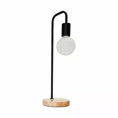 Lampe � poser E27 Max.60W Noir pieds Bois clair  cable PVC L.200cm