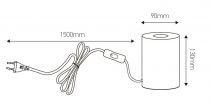 LAMPE À POSER en BÉTON E27 - cylindrique