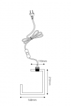 LAMPE À POSER en BÉTON E27 - forme de L