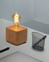 LAMPE À POSER en BOIS, douille E27