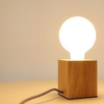 LAMPE À POSER en BOIS E27