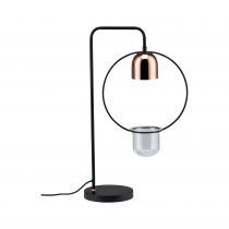 Lampe à poser Neordic Fanja max 1x20W GU10 Noir/cuivre 230V métal (79746)