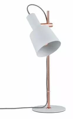 Lampe � poser Neordic Haldar 1 flamme Blanc / Cuivre (79658)