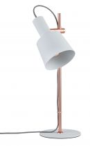 Lampe à poser Neordic Haldar 1 flamme Blanc / Cuivre (79658)