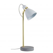 Lampe  poser Neordic Orm 1 flamme Blanc / Dor / Bton (79623)