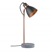 Lampe à poser Neordic Orm 1 flamme Cuivre / Béton (79624)