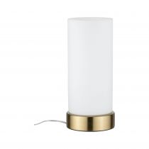 Lampe à poser Pinja max.1x20W E14 Blanc/laiton br 230 V métal/verre (77055)