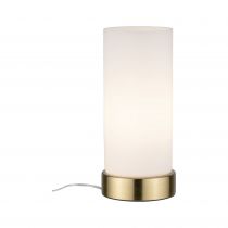Lampe à poser Pinja max.1x20W E14 Blanc/laiton br 230 V métal/verre (77055)