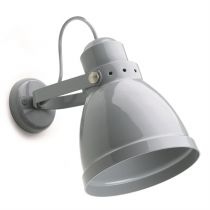 lampe d\'atelier rétro métal noire. E27 diam 15,5cm (182552)