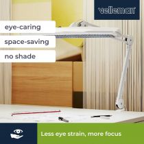 Lampe de bureau - 3 x 14w - blanc (VTLAMP6)