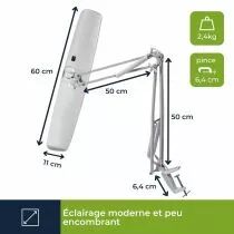 Lampe de bureau - 3 x 14w - blanc (VTLAMP6)