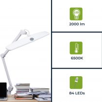 Lampe De Bureau Led - Intensité Variable - 84 Leds - Blanc (VTLLAMP17)