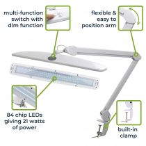 Lampe De Bureau Led - Intensité Variable - 84 Leds - Blanc (VTLLAMP17)