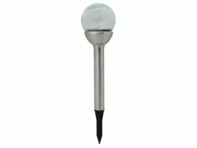 Lampe de jardin solaire - led rgb - avec socle en acier inoxydable - pr�sentoir 12 pcs (CSOL11D)