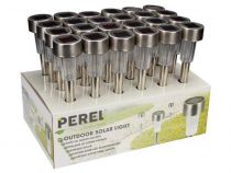 Lampe de jardin solaire avec socle en acier inoxydable - présentoir de 24 pcs (CSOL04D)
