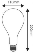 Lampe Filament Métallique Spirale´ 200mm 40W E27 2000K 130Lm Ambrée (15978)