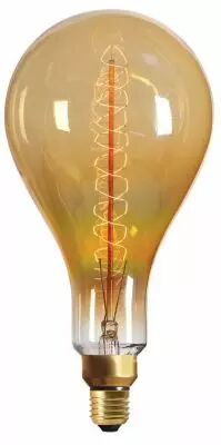 Lampe Filament M�tallique Spirale� 314 mm 40W E27 2000K 130Lm Ambr�e (15976)