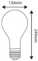 Lampe Filament Métallique Spirale 240mm 40W E27 2000K 130Lm Ambrée (15977)