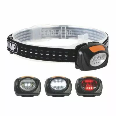 Lampe Frontale 2 En 1 � 4 Led Blanches Et 3 Led Rouges (EHL11N)