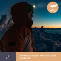 Lampe Frontale 2 En 1 À 4 Led Blanches Et 3 Led Rouges (EHL11N)